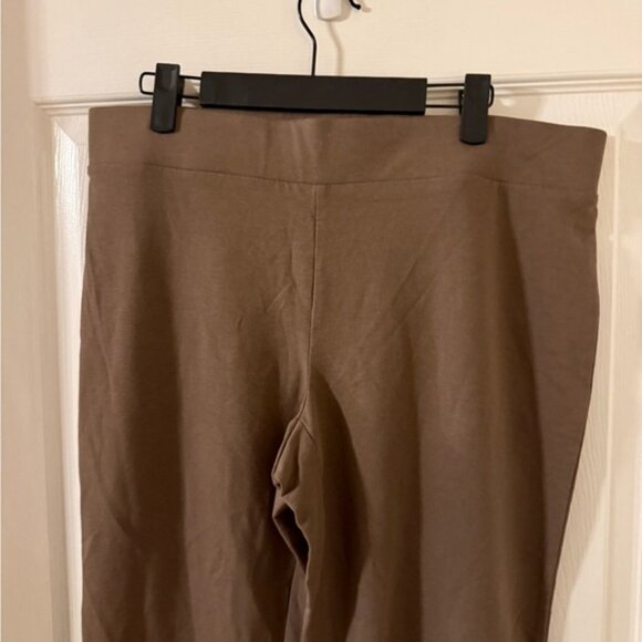 New Pure Jill hazelnut knit pants Sz M pull on 57% Pima cotton 38% modal rayon - Picture 2 of 8